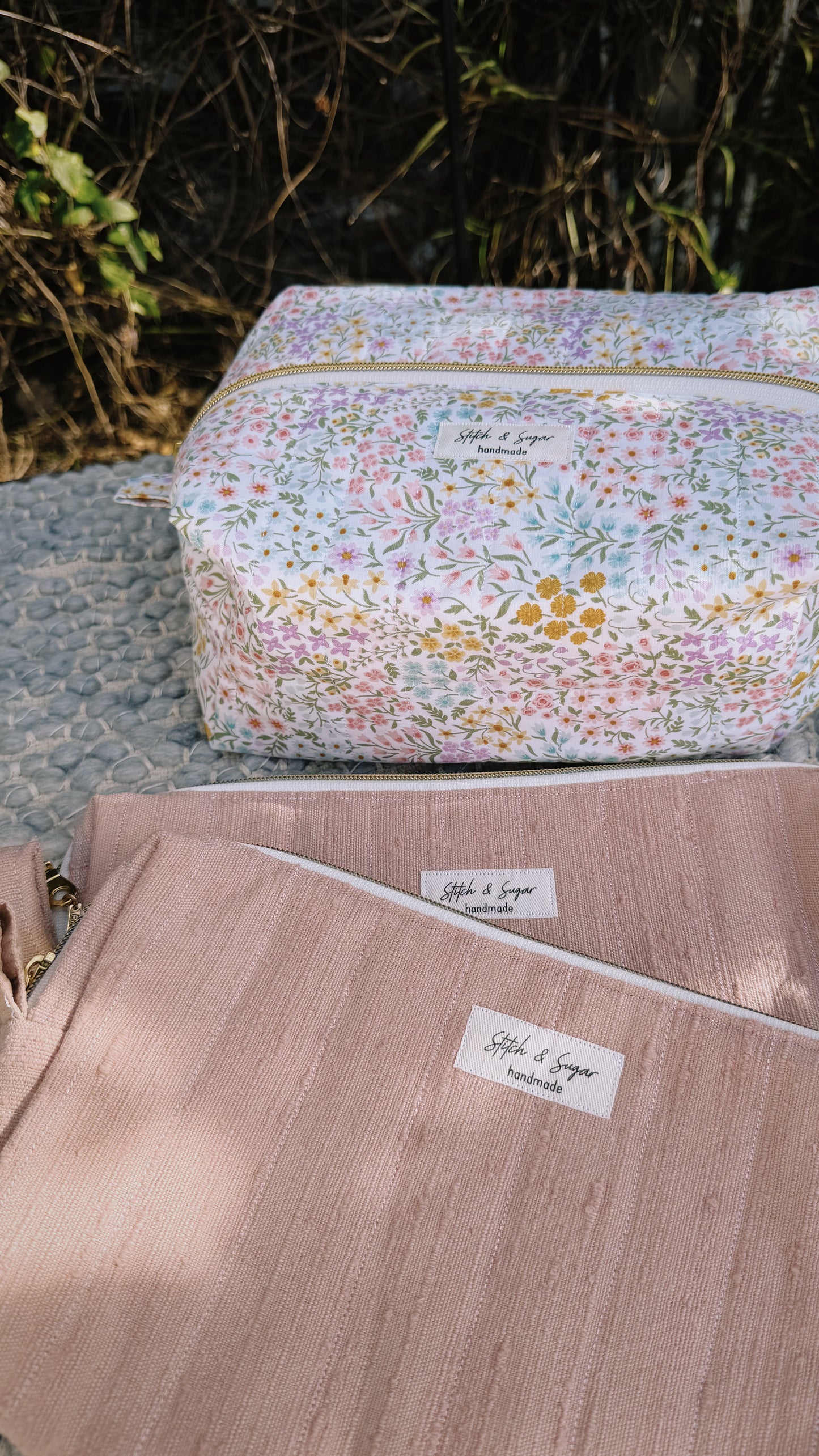 Spring Garden Makeup Bag