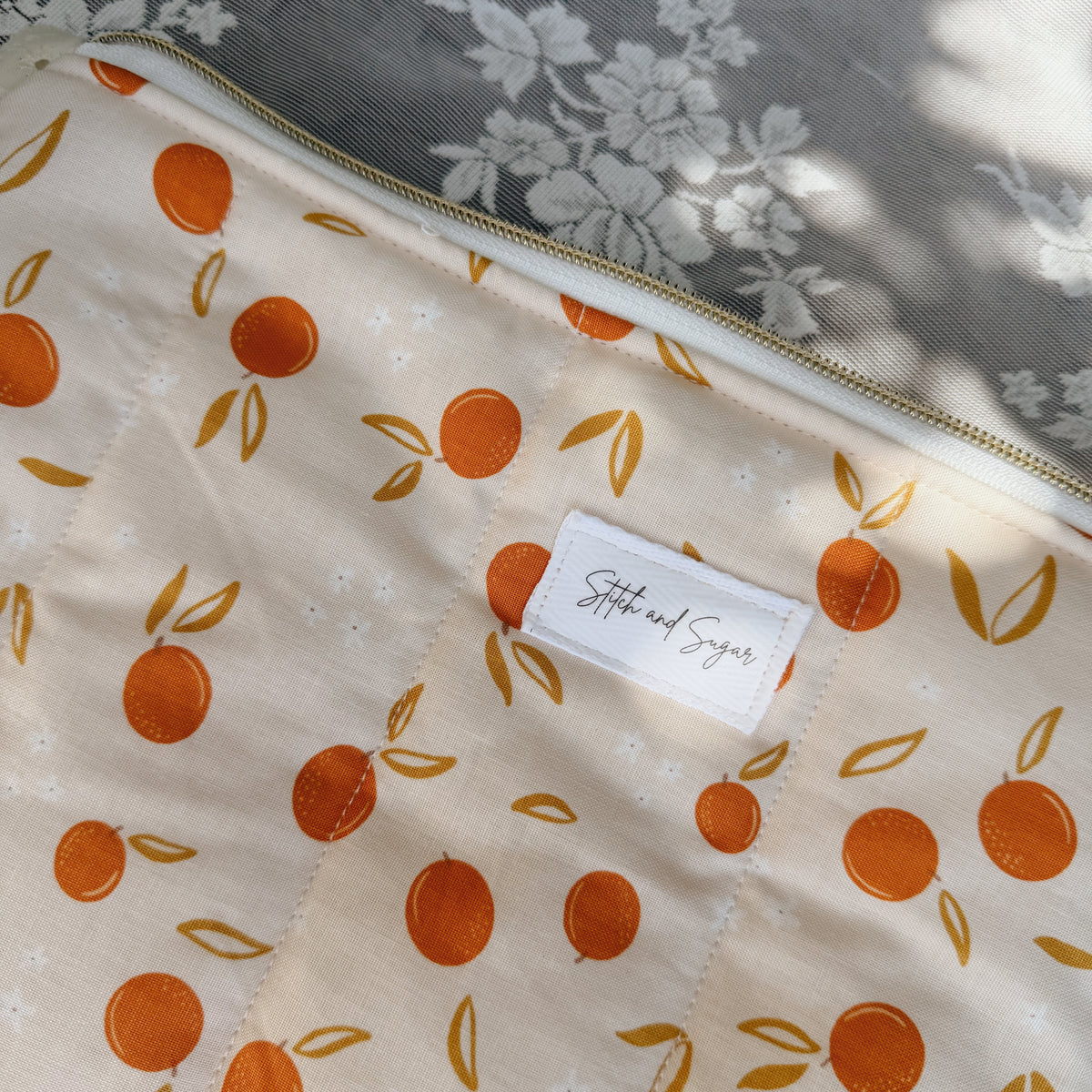 Clementine Ruffle Zipper Pouch