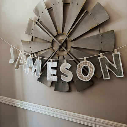 Custom Fabric Name Banner