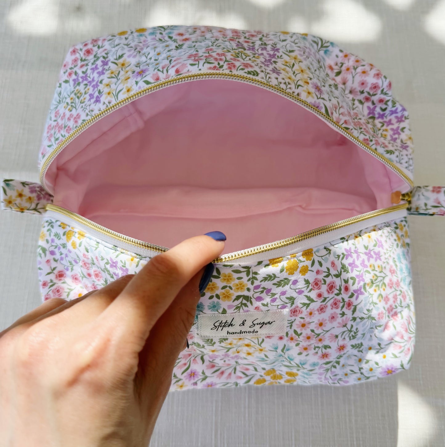Spring Garden Makeup Bag