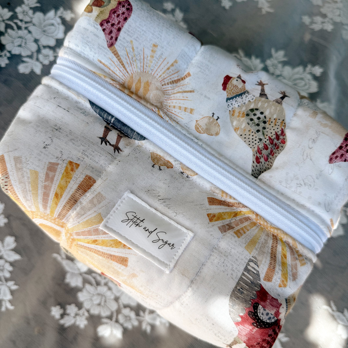 Rooster makeup bag