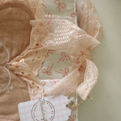 Dainty Pink Lace Book Sleeve