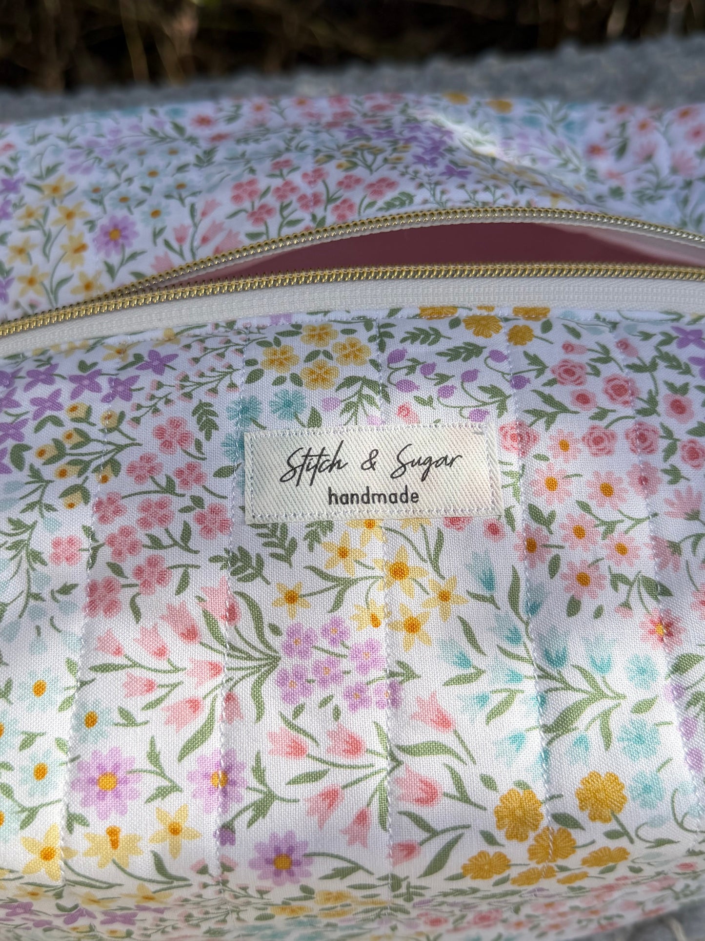 Spring Garden Makeup Bag