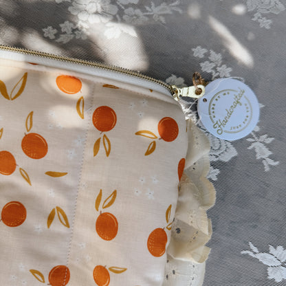 Clementine Ruffle Zipper Pouch