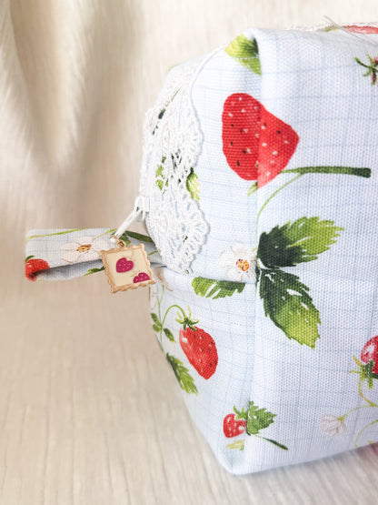 Strawberry large makeup bag