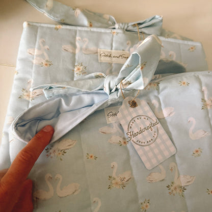 Swan Floral Book Sleeve