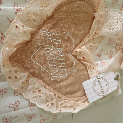 Dainty Pink Lace Book Sleeve