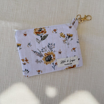 Golden Bloom Keychain Pouch