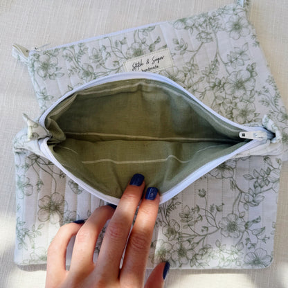 Sage Garden Zipper Pouch
