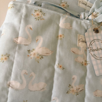 Swan Floral Book Sleeve
