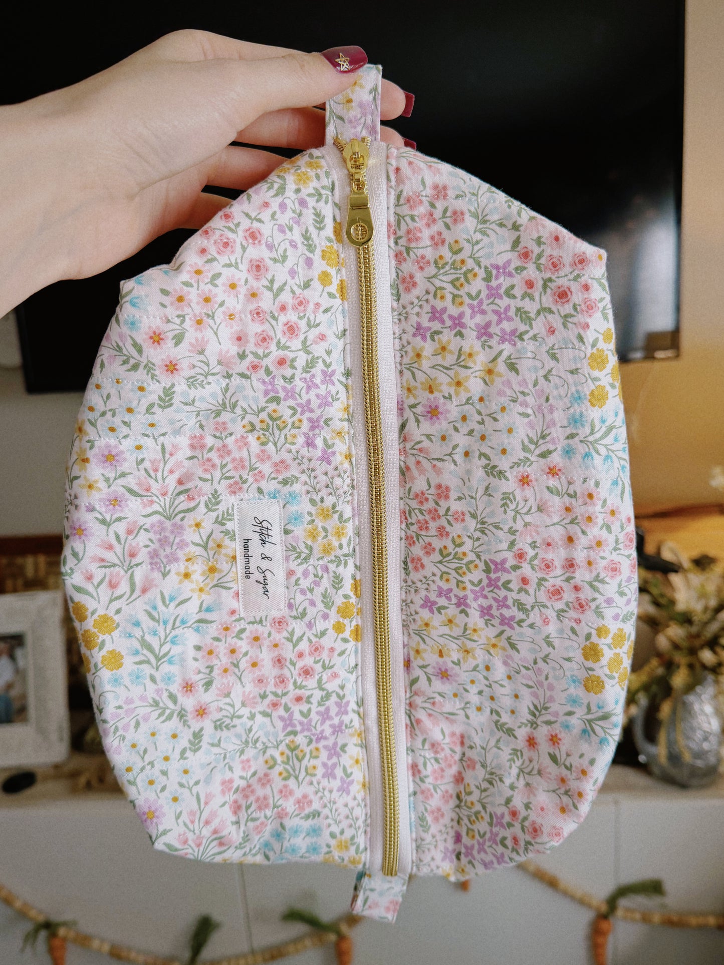 Spring Garden Makeup Bag