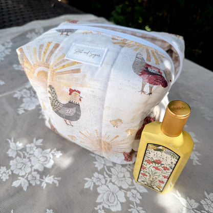 Rooster makeup bag