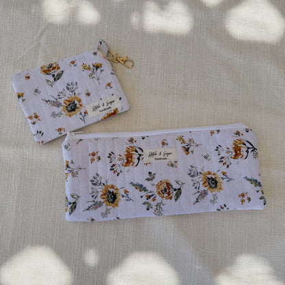 Golden Bloom Keychain Pouch