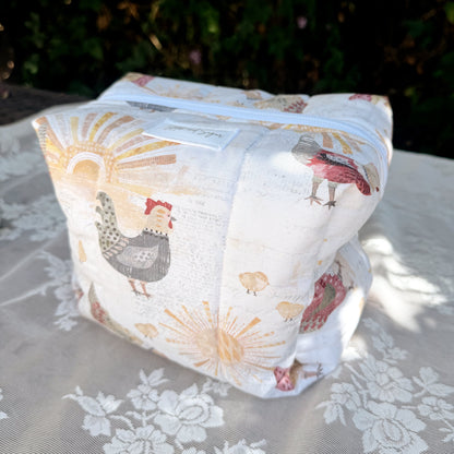 Rooster makeup bag
