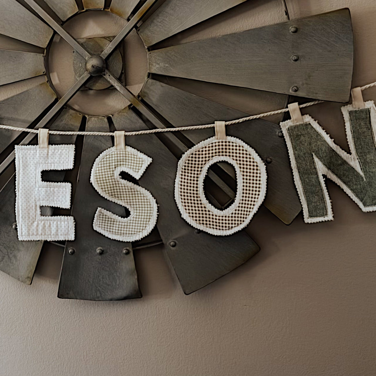 Custom Fabric Name Banner