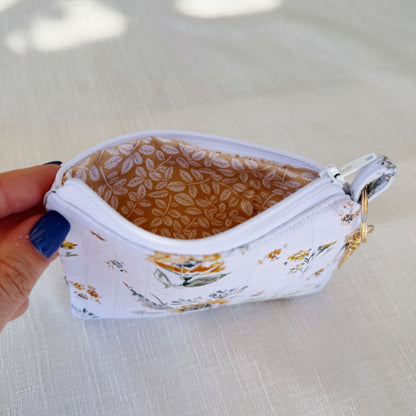 Golden Bloom Keychain Pouch