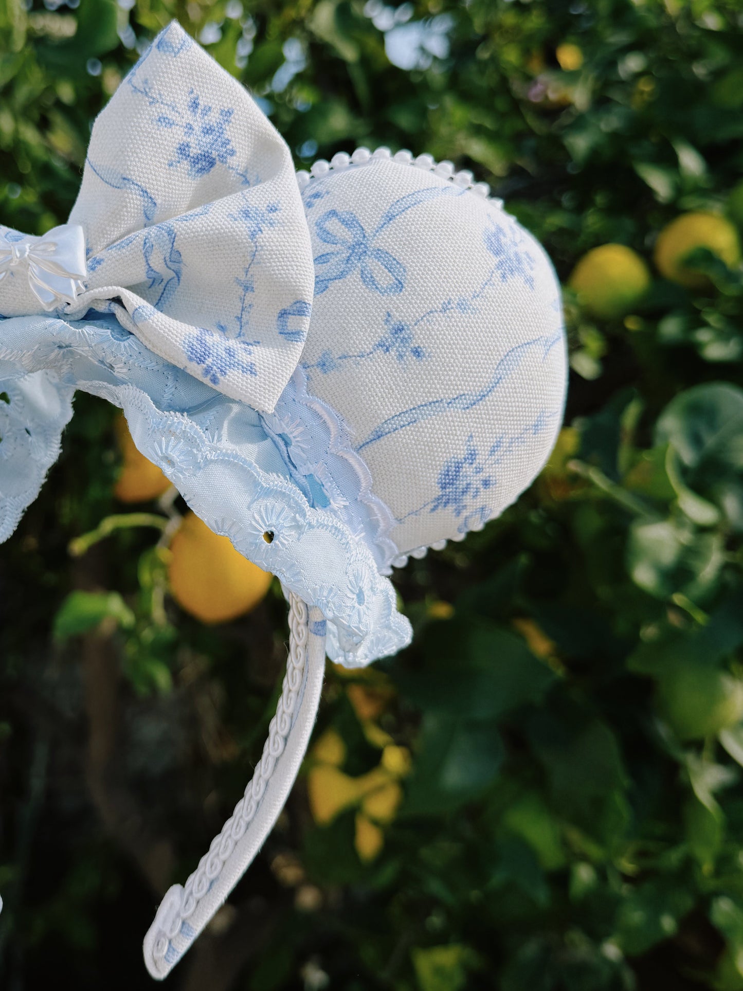 Dainty Blue Bow Ears