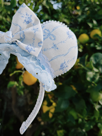 Dainty Blue Bow Ears
