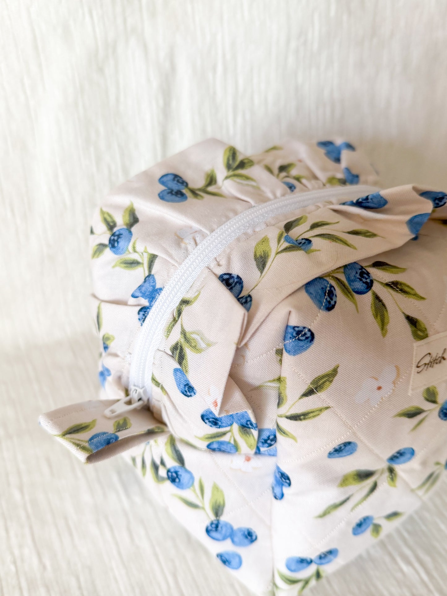 Blueberry medium makeup bag