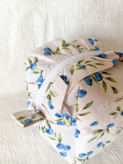 Blueberry medium makeup bag
