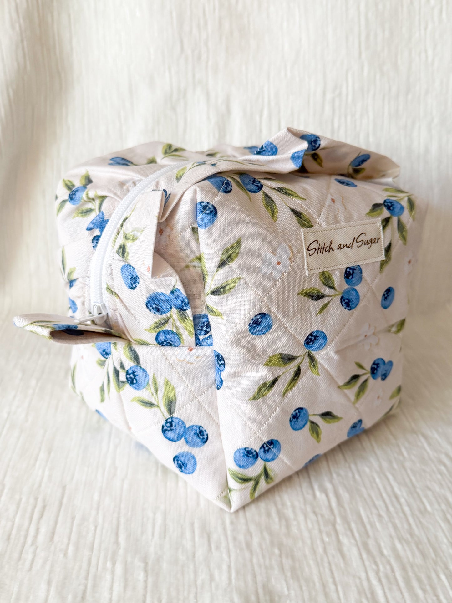 Blueberry medium makeup bag