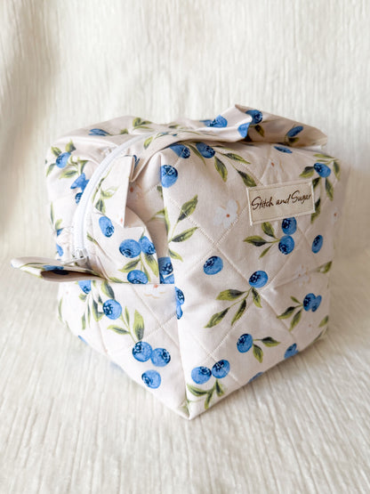 Blueberry medium makeup bag