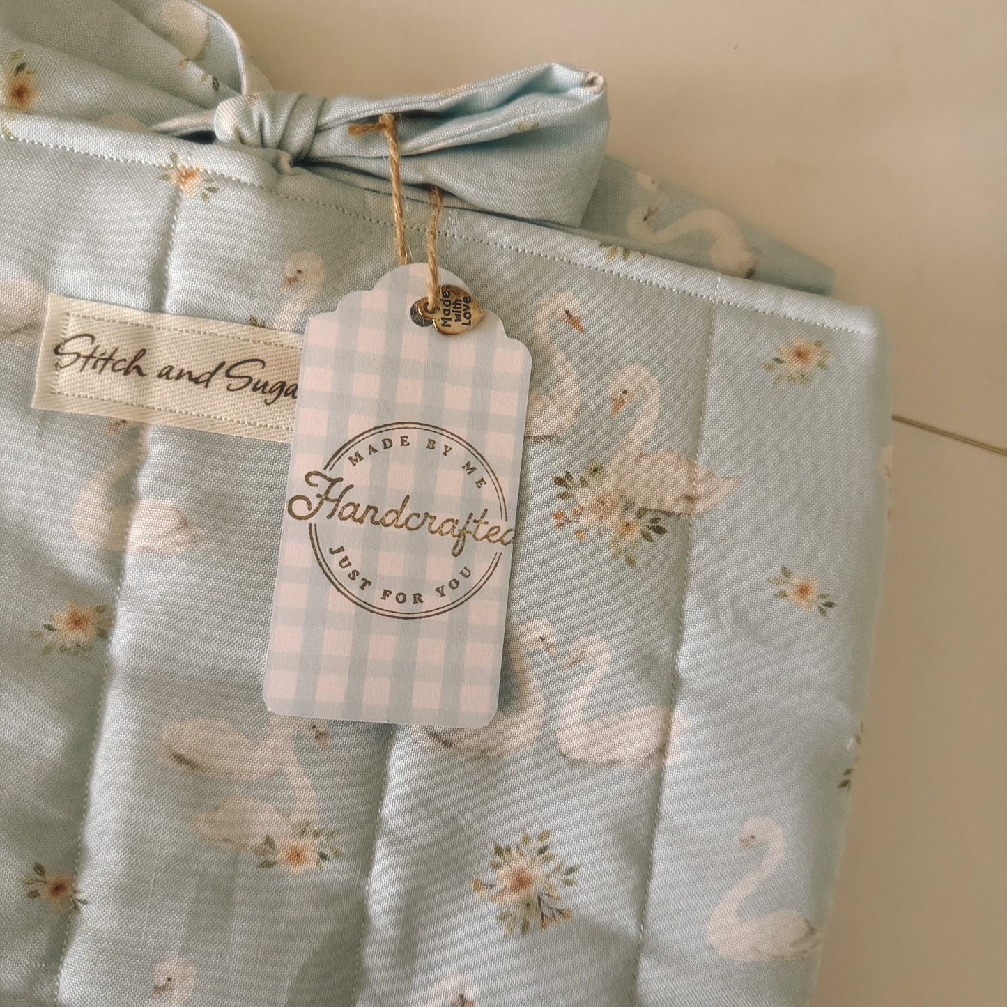 Swan Floral Book Sleeve