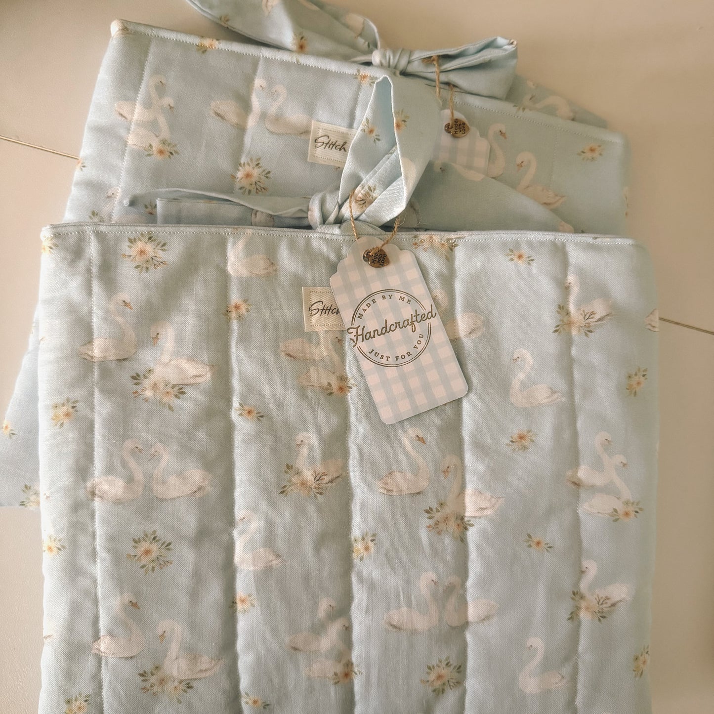 Swan Floral Book Sleeve