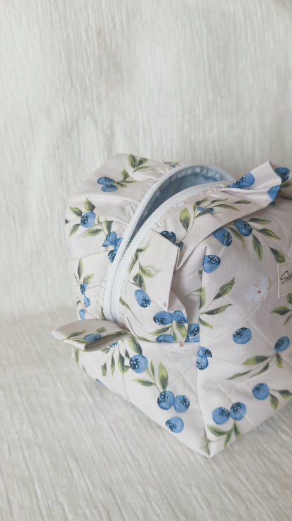 Blueberry medium makeup bag